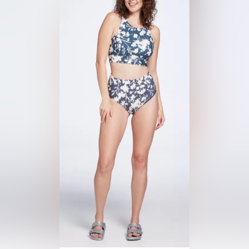 NWT Calia High Rise Sculpting Bottoms in Floral Ardosia Slate Womens XL
